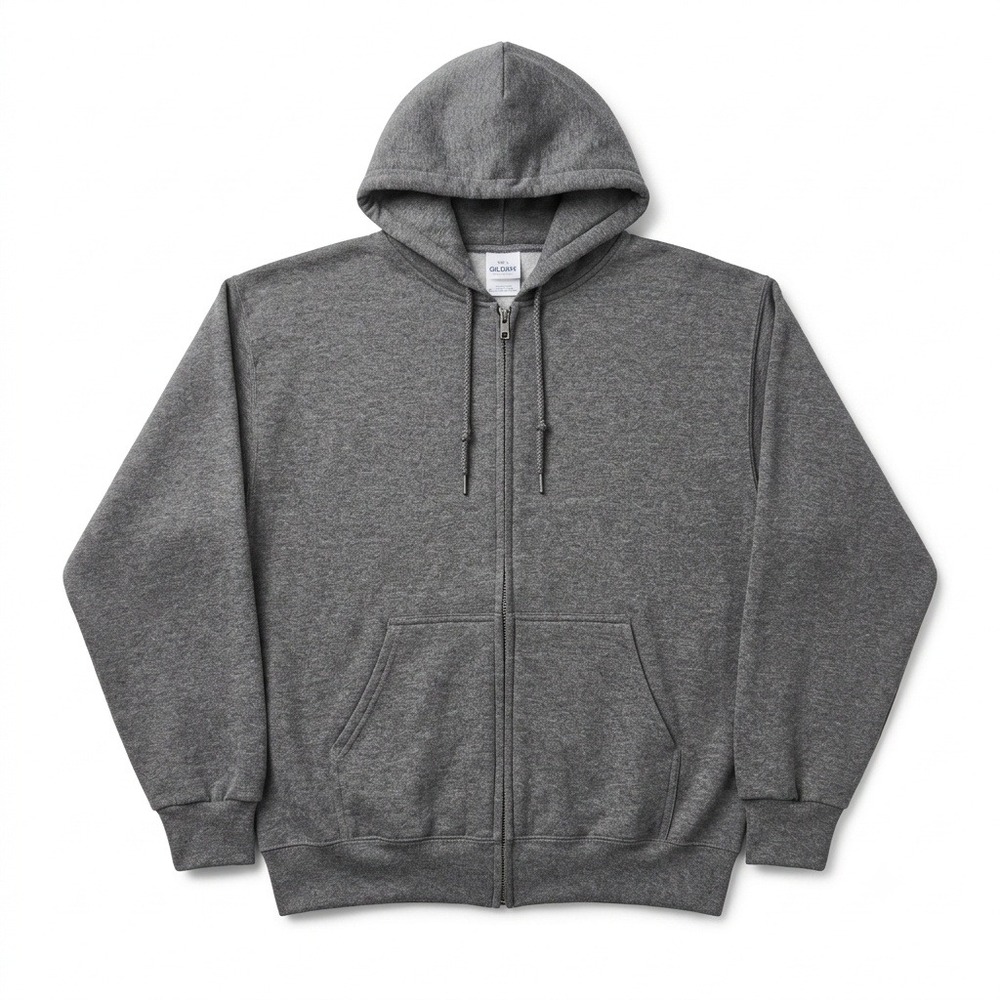 Vintage Franklin Sports Thermal Lined Zip Up Hoodie Mens Large Grey Waffle